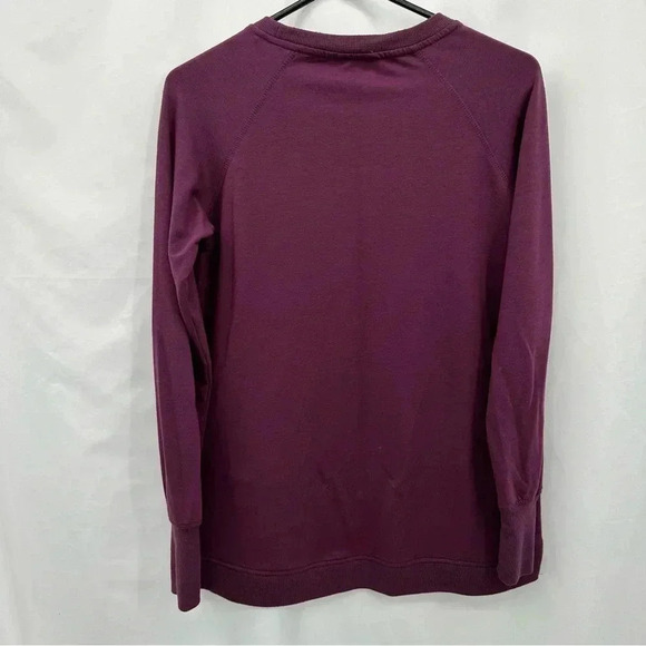 Danskin Womens Crisscross Pullover Top Medium Purple Long Sleeve - Picture 3 of 11